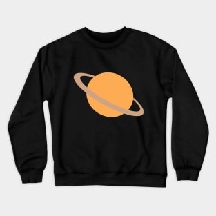 Planet Saturn Leans Right Crewneck Sweatshirt